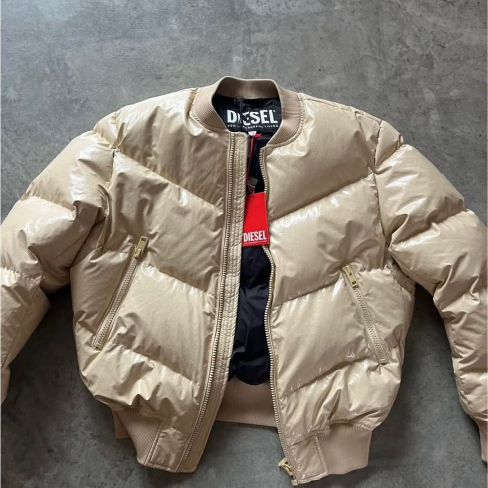 Diesel Men's Beige Puffer Jacket